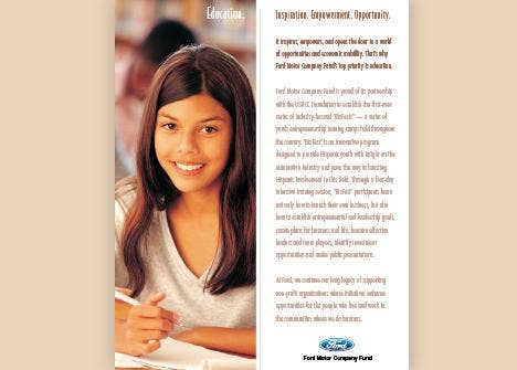 Flyer with the face of a woman