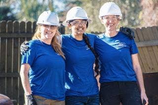 Group of three posing