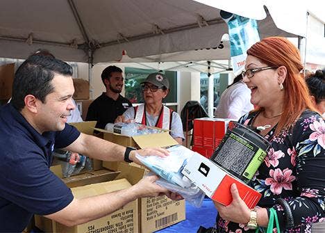 People in a charity show