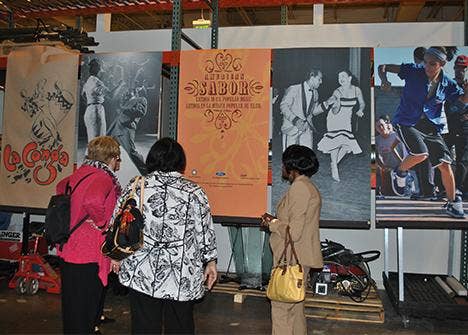 Art showroom with 3 women