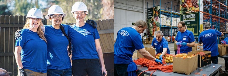 Team Rubicon and Ford Volunteers at Gleaners