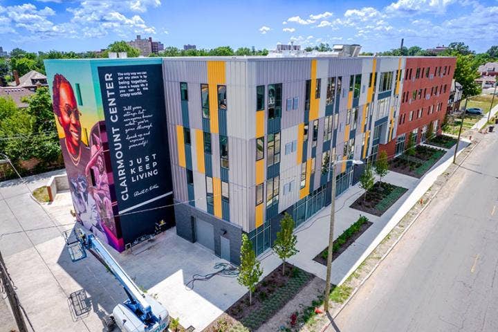 Clairmount building mural