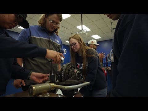 Video titled: Tech Force CEO Jennifer Maher Empowers Women in Auto Tech
